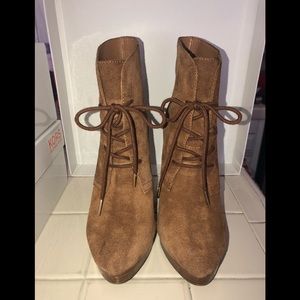 KORS Michael Kors Channing Suede Wedge Booties